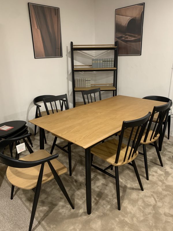 Ercol Monza medium extending table and chairs display