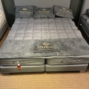 VI SPRING HERALD SUPERB SUPERKING BED WITH HEADBOARD AND TOPPER